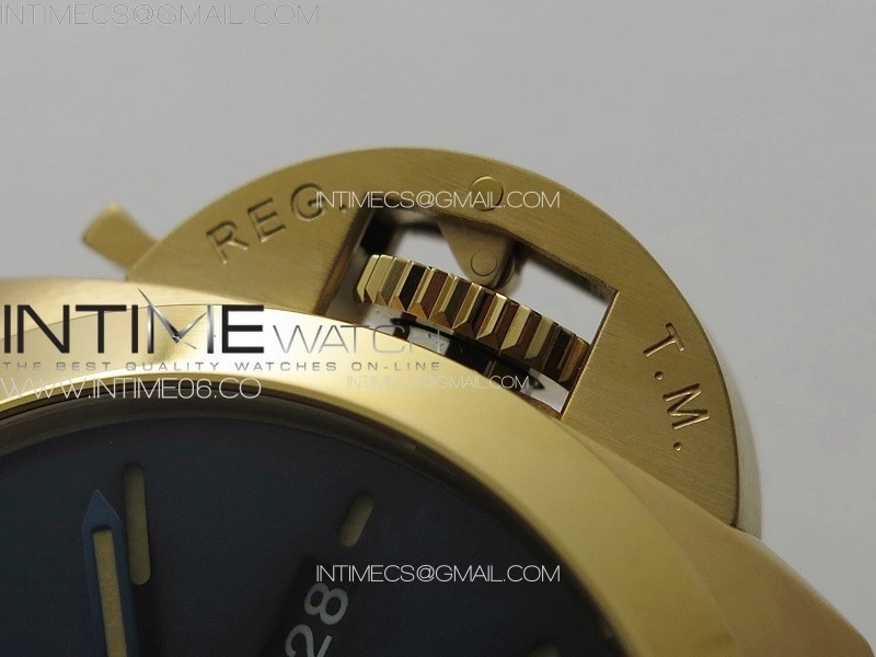 PAM1112 RG TTF 1:1 Best Edition on Blue Leather Strap P9010
