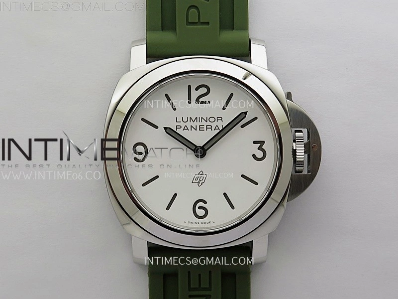 PAM1113 W TTF 1:1 Best Edition White Dial on Green Rubber Strap A6497