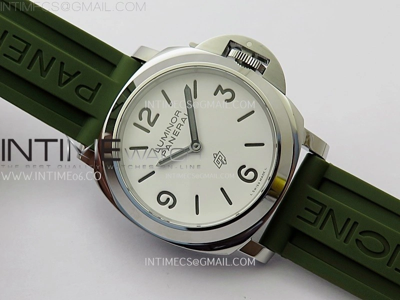 PAM1113 W TTF 1:1 Best Edition White Dial on Green Rubber Strap A6497