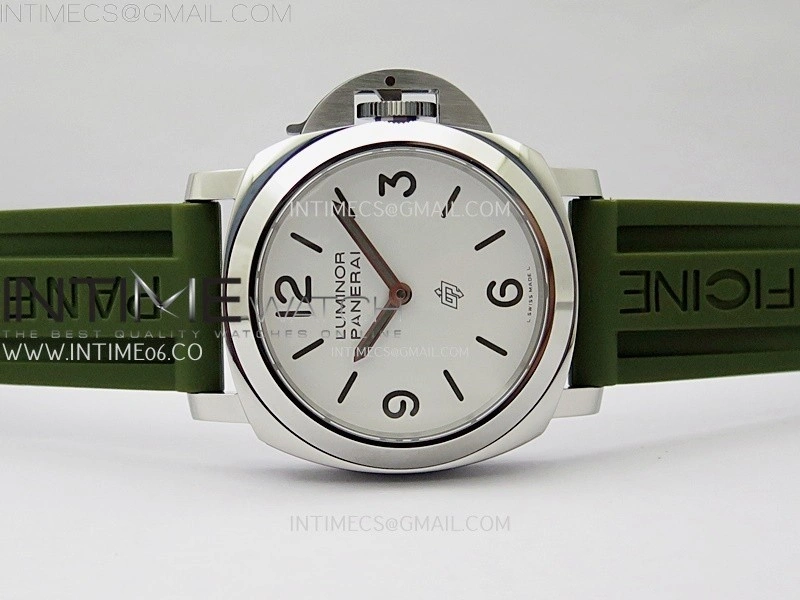 PAM1113 W TTF 1:1 Best Edition White Dial on Green Rubber Strap A6497