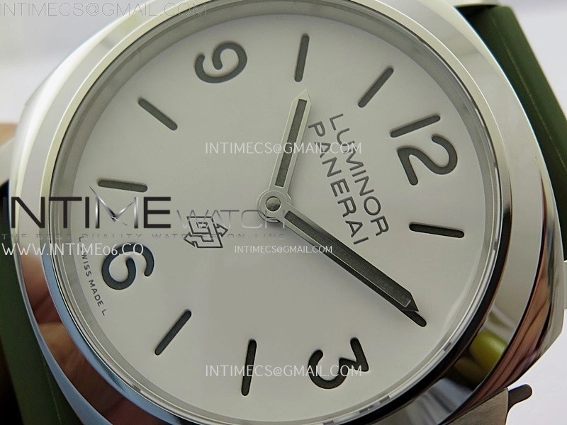 PAM1113 W TTF 1:1 Best Edition White Dial on Green Rubber Strap A6497