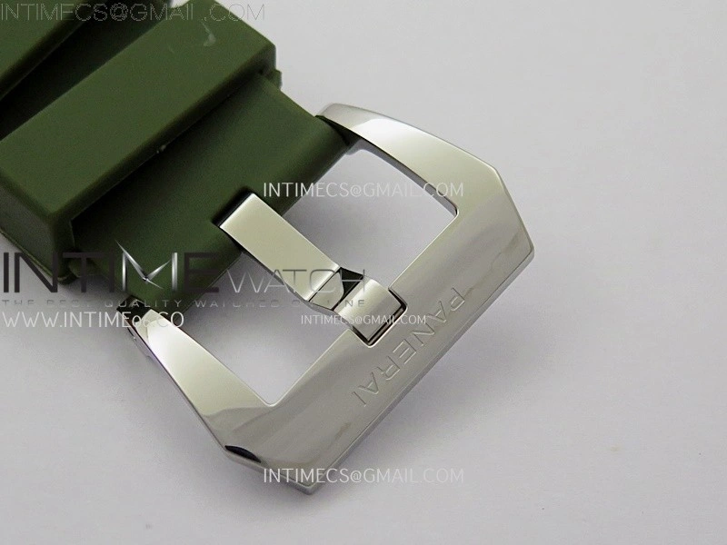 PAM1113 W TTF 1:1 Best Edition White Dial on Green Rubber Strap A6497