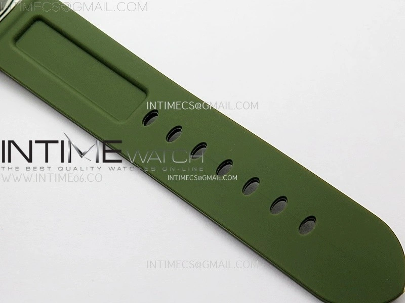 PAM1113 W TTF 1:1 Best Edition White Dial on Green Rubber Strap A6497