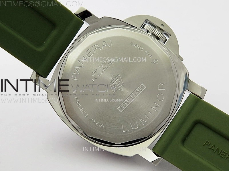 PAM1113 W TTF 1:1 Best Edition White Dial on Green Rubber Strap A6497