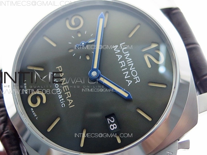 PAM1116 S TTF 1:1 Best Edition Dark Green Dial on Brown Leather Strap P9010 V2