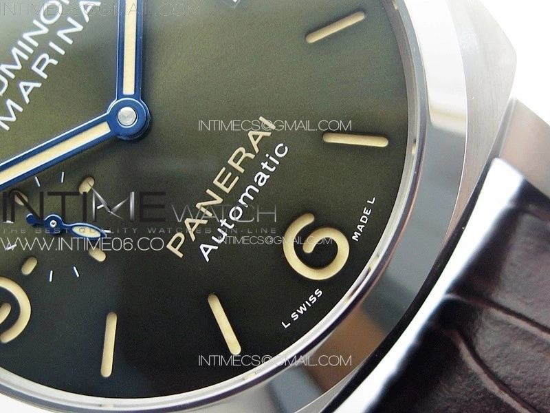 PAM1116 S TTF 1:1 Best Edition Dark Green Dial on Brown Leather Strap P9010 V2