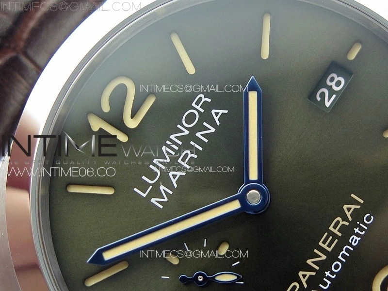 PAM1116 S TTF 1:1 Best Edition Dark Green Dial on Brown Leather Strap P9010 V2