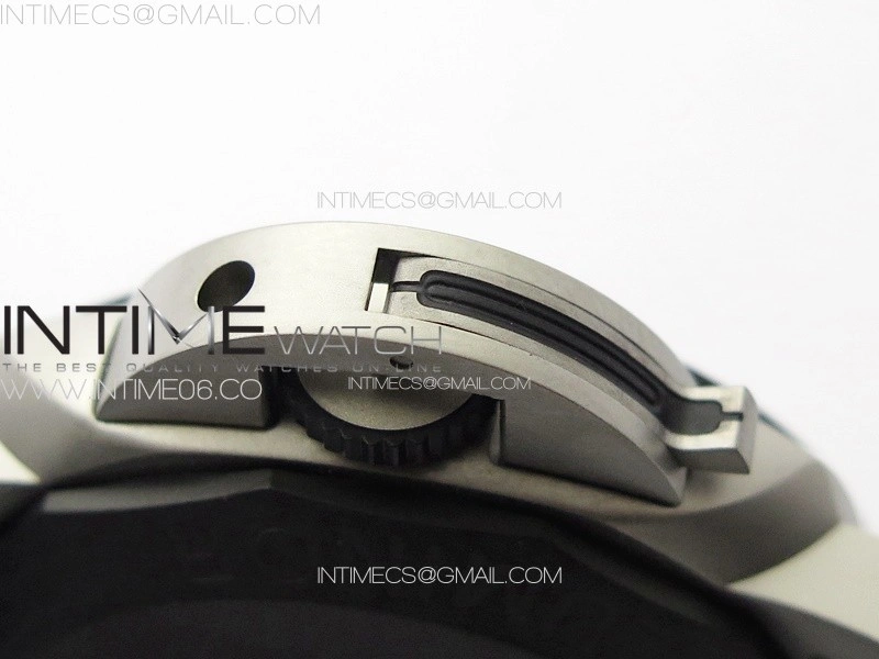 PAM1122 SS DLC TTF 1:1 Best Edition Gray Dial on Black Blue Leather Strap P9010