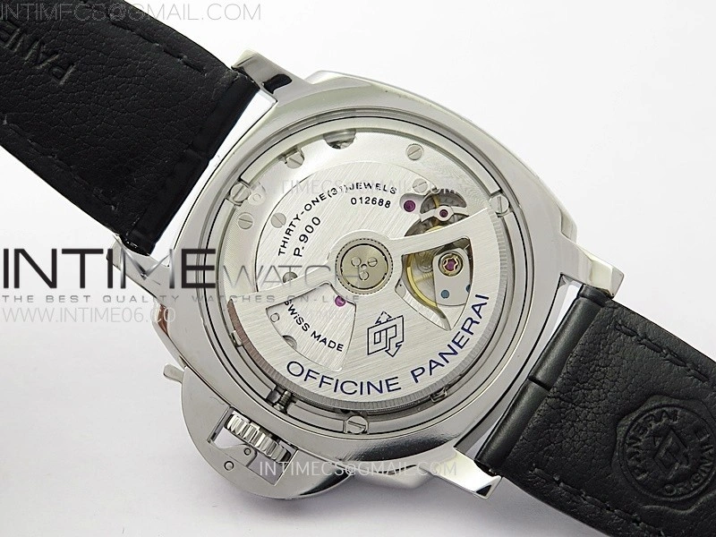 PAM1250 X SS VSF 1:1 Best Edition Black Dial on Black Leather Strap Asian P900