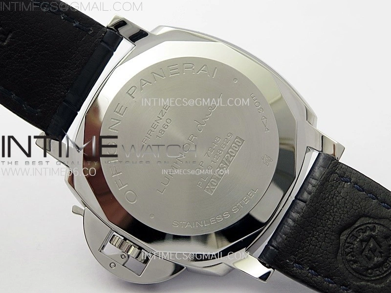 PAM1274 X SS VSF 1:1 Best Edition Blue Dial on Blue Leather Strap Asian P900