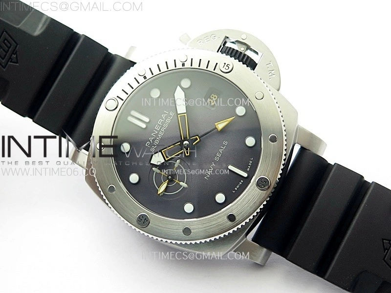 PAM1323 Y GMT VSF 1:1 Best Edition Dark Gray Dial on Black Rubber Strap P9011