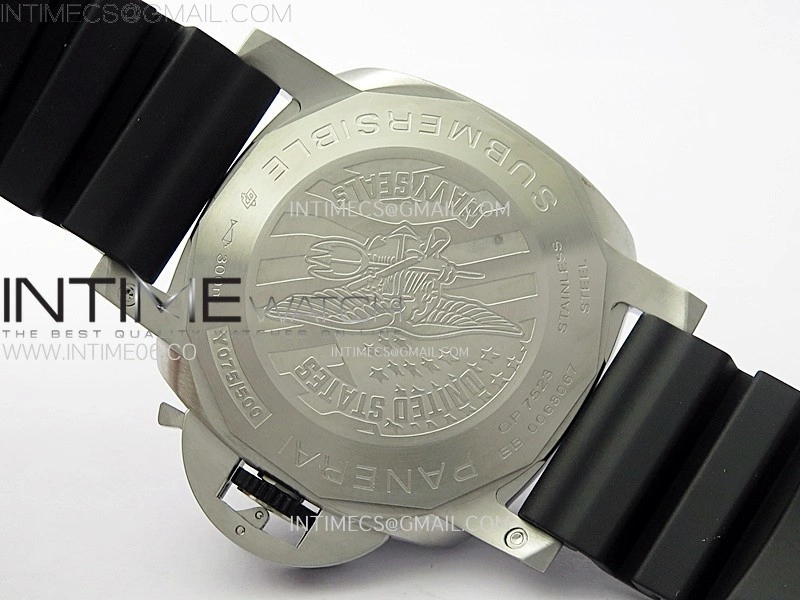 PAM1323 Y GMT VSF 1:1 Best Edition Dark Gray Dial on Black Rubber Strap P9011