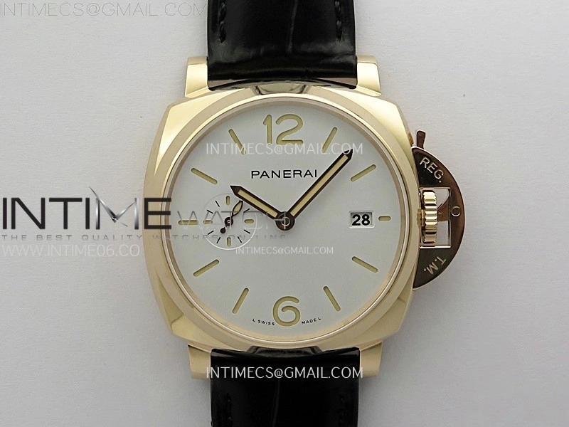 PAM1336 Y RG VSF 1:1 Best Edition White Dial on Black Leather Strap Asian P900