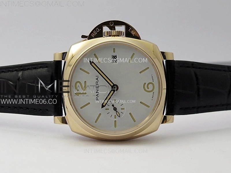 PAM1336 Y RG VSF 1:1 Best Edition White Dial on Black Leather Strap Asian P900