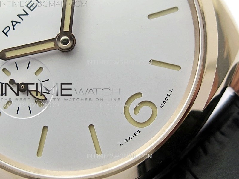 PAM1336 Y RG VSF 1:1 Best Edition White Dial on Black Leather Strap Asian P900