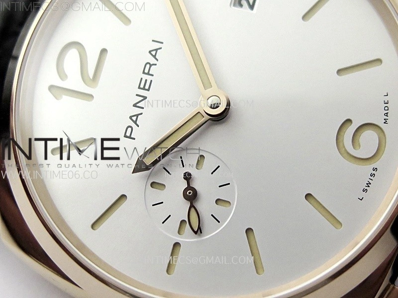 PAM1336 Y RG VSF 1:1 Best Edition White Dial on Black Leather Strap Asian P900