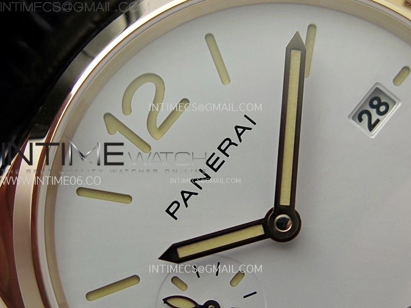 PAM1336 Y RG VSF 1:1 Best Edition White Dial on Black Leather Strap Asian P900