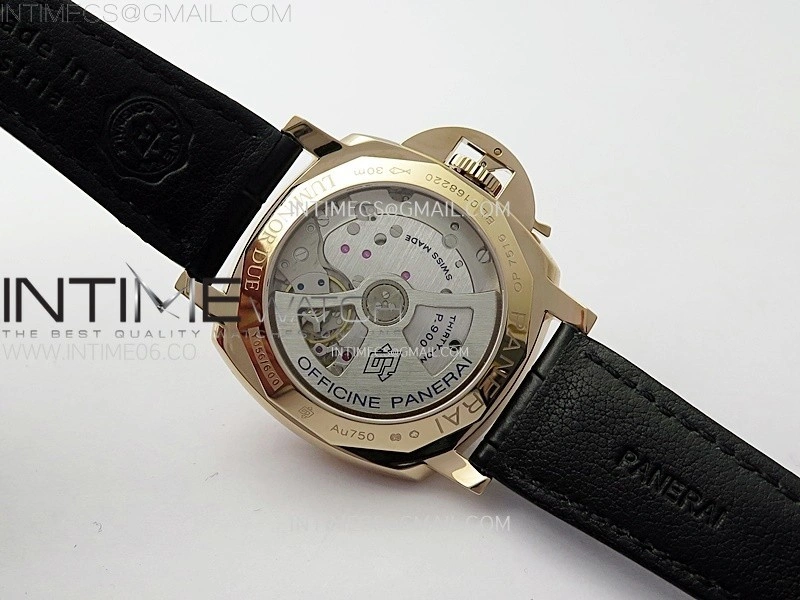 PAM1336 Y RG VSF 1:1 Best Edition White Dial on Black Leather Strap Asian P900
