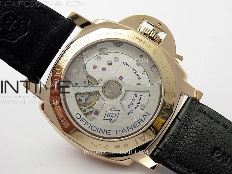 PAM1336 Y RG VSF 1:1 Best Edition White Dial on Black Leather Strap Asian P900