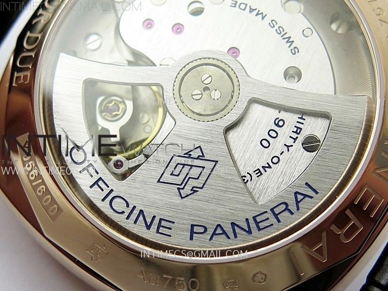 PAM1336 Y RG VSF 1:1 Best Edition White Dial on Black Leather Strap Asian P900