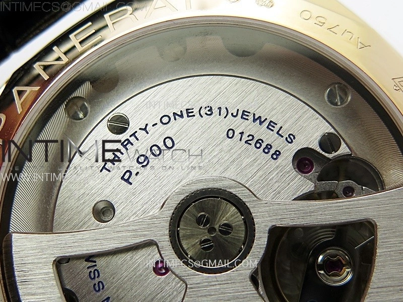 PAM1336 Y RG VSF 1:1 Best Edition White Dial on Black Leather Strap Asian P900