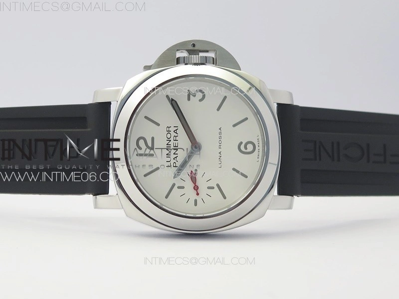 PAM1342 W HWF 1:1 Best Edition White Dial on Black Rubber Strap A6497