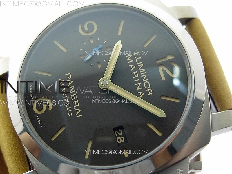 PAM1351 Ti TTF 1:1 Best Edition on Brown Leather Strap P9010