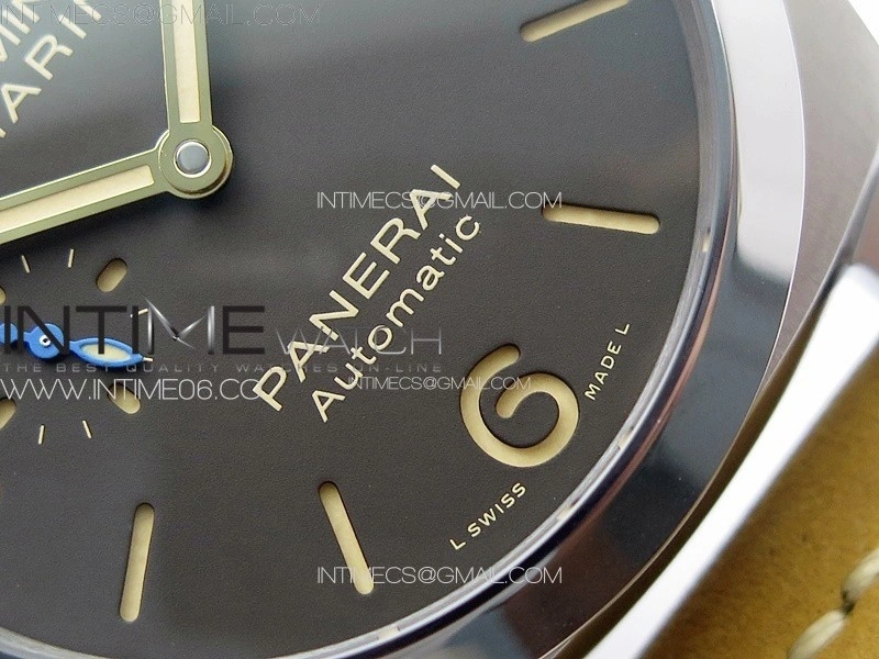 PAM1351 Ti TTF 1:1 Best Edition on Brown Leather Strap P9010