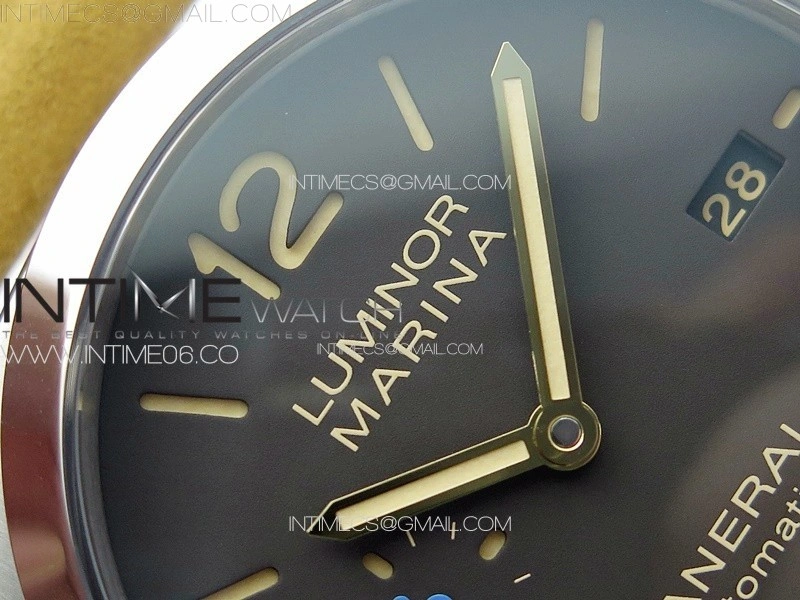 PAM1351 Ti TTF 1:1 Best Edition on Brown Leather Strap P9010