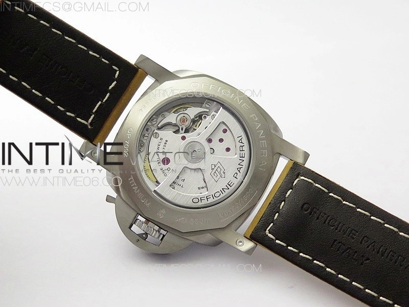 PAM1351 Ti TTF 1:1 Best Edition on Brown Leather Strap P9010