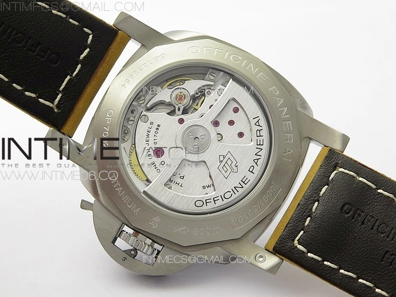 PAM1351 Ti TTF 1:1 Best Edition on Brown Leather Strap P9010