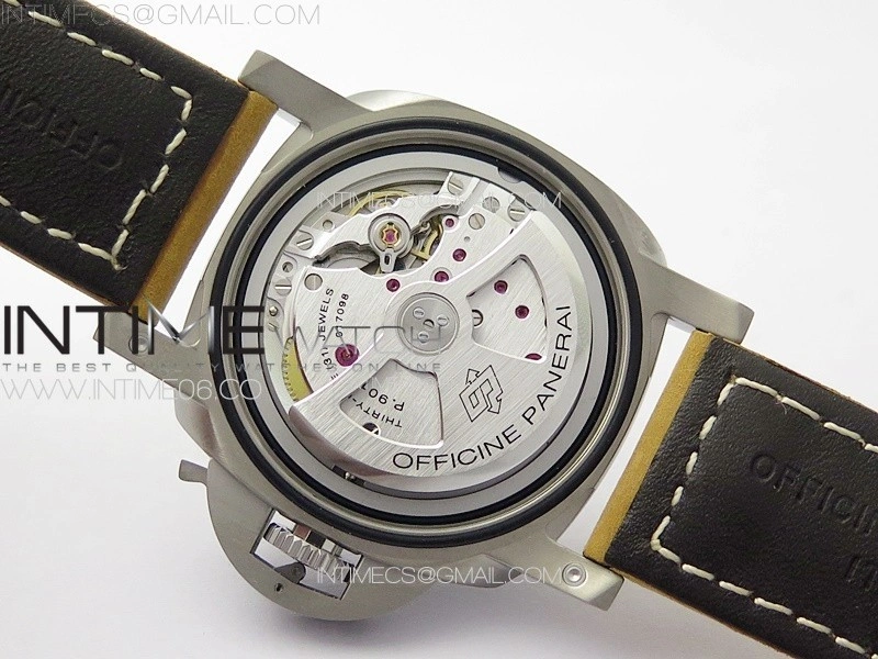 PAM1351 Ti TTF 1:1 Best Edition on Brown Leather Strap P9010
