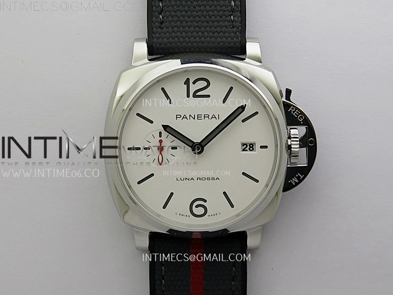 PAM1381 Z 42mm VSF 1:1 Best Edition White Dial on Black Rubber Strap P900