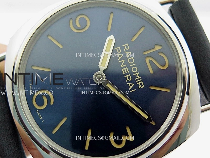 PAM1383 HWF 1:1 Best Edition Blue Dial On Blue ASSO Leather Strap A6497