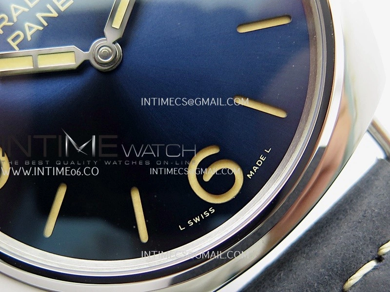 PAM1383 HWF 1:1 Best Edition Blue Dial On Blue ASSO Leather Strap A6497
