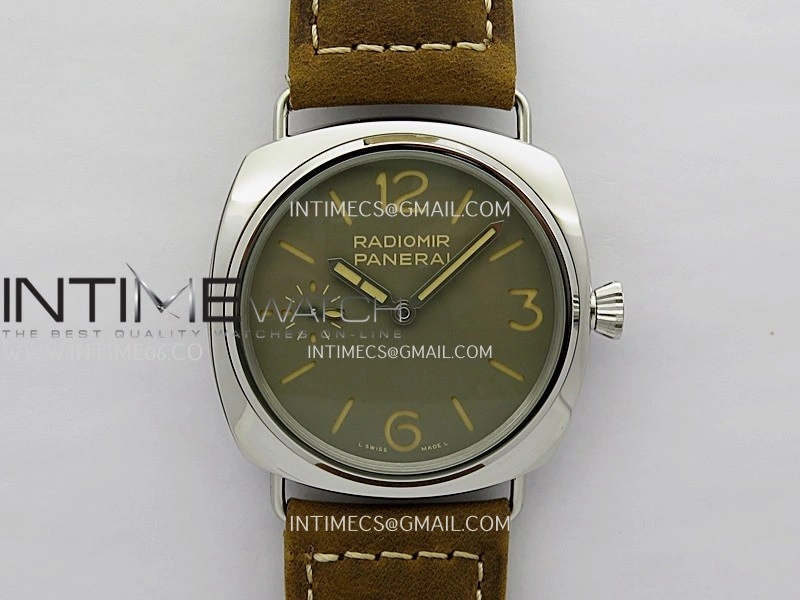 PAM1384 HWF 1:1 Best Edition Gray Dial On Brown ASSO Leather Strap A6497