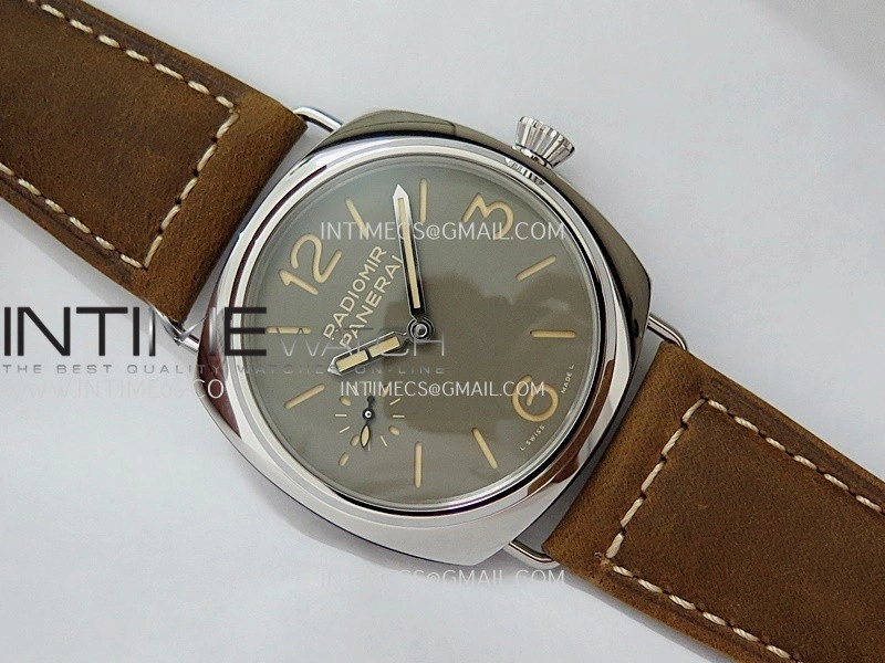 PAM1384 HWF 1:1 Best Edition Gray Dial On Brown ASSO Leather Strap A6497