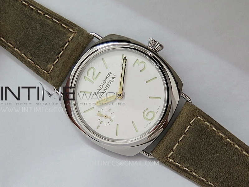 PAM1384 HWF 1:1 Best Edition White Dial On Brown ASSO Leather Strap A6497
