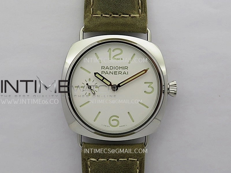PAM1384 HWF 1:1 Best Edition White Dial On Brown ASSO Leather Strap A6497