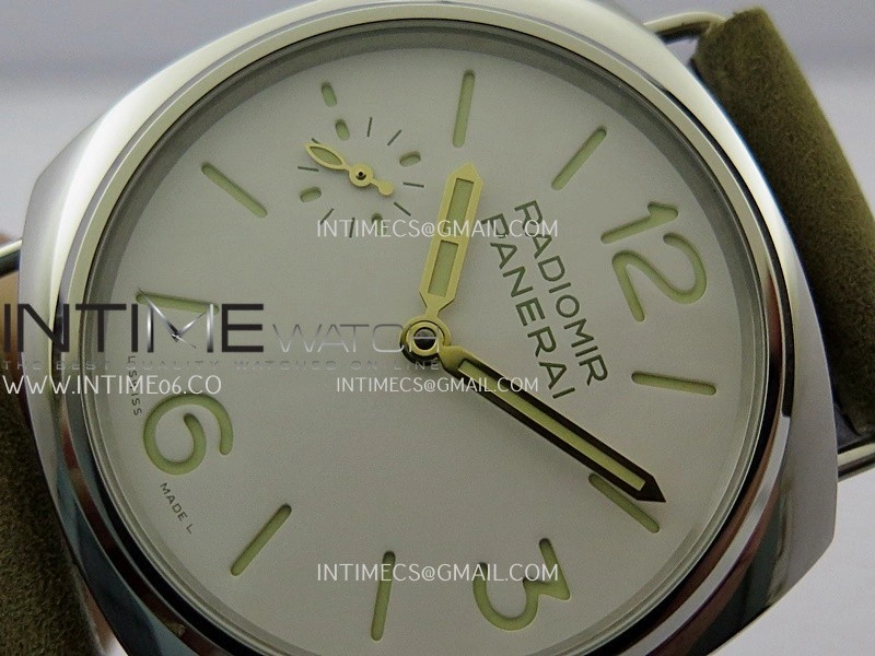 PAM1384 HWF 1:1 Best Edition White Dial On Brown ASSO Leather Strap A6497