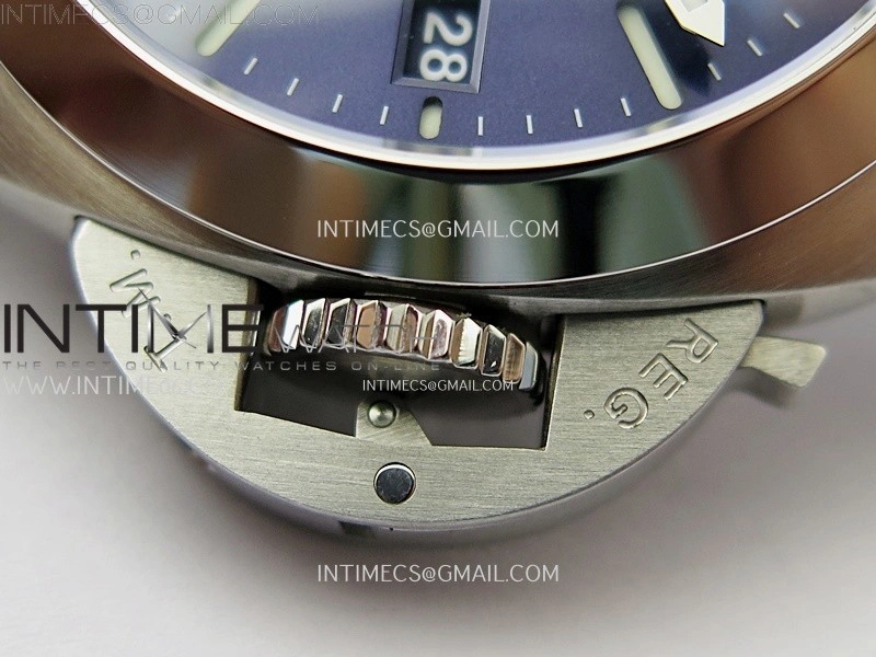 PAM1404 Z GMT SS VSF 1:1 Best Edition Blue Dial on Blue Rubber Strap Asian P900