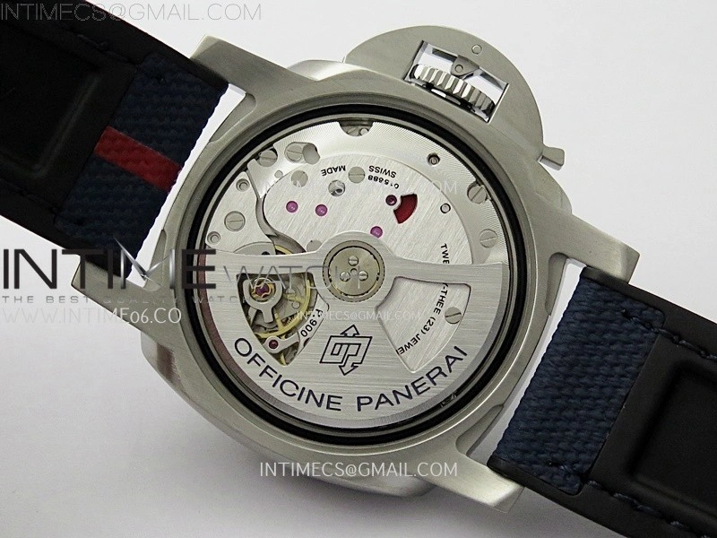 PAM1404 Z GMT SS VSF 1:1 Best Edition Blue Dial on Blue Rubber Strap Asian P900