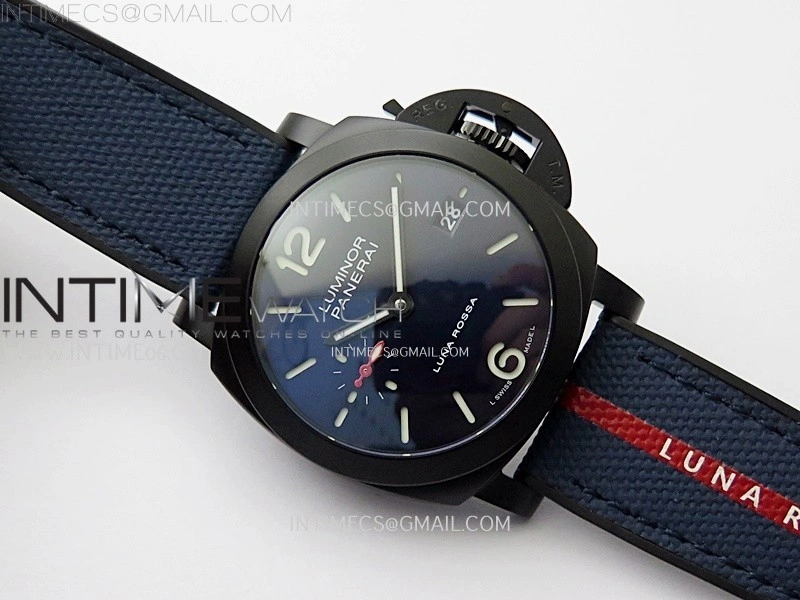 PAM1408 Z DLC VSF 1:1 Best Edition Blue Dial on Blue Rubber Strap Asian P900