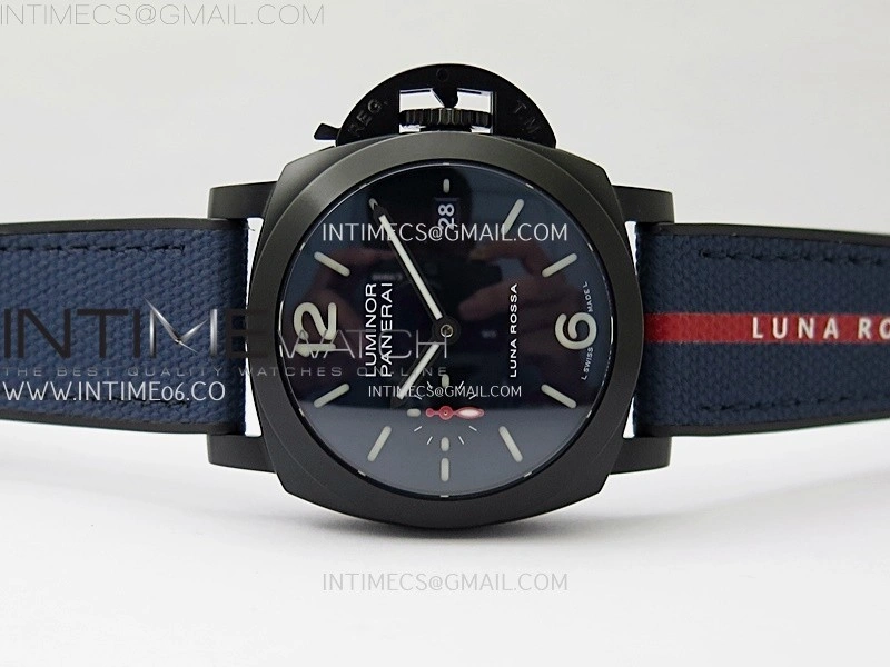PAM1408 Z DLC VSF 1:1 Best Edition Blue Dial on Blue Rubber Strap Asian P900