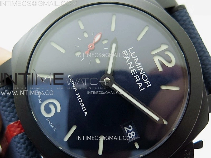 PAM1408 Z DLC VSF 1:1 Best Edition Blue Dial on Blue Rubber Strap Asian P900
