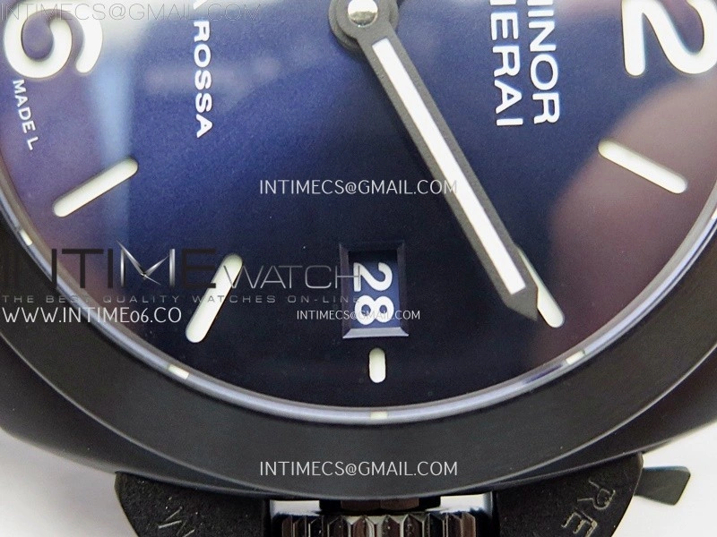 PAM1408 Z DLC VSF 1:1 Best Edition Blue Dial on Blue Rubber Strap Asian P900