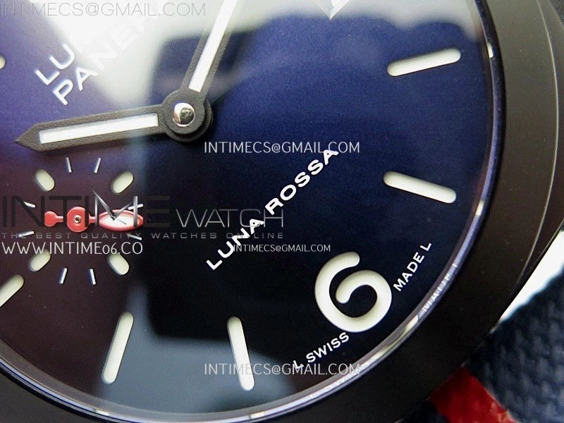 PAM1408 Z DLC VSF 1:1 Best Edition Blue Dial on Blue Rubber Strap Asian P900