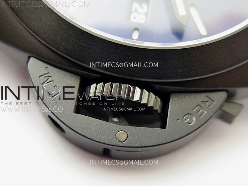 PAM1408 Z DLC VSF 1:1 Best Edition Blue Dial on Blue Rubber Strap Asian P900