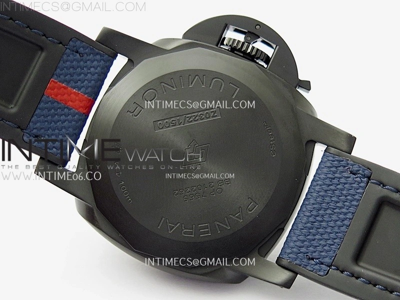 PAM1408 Z DLC VSF 1:1 Best Edition Blue Dial on Blue Rubber Strap Asian P900