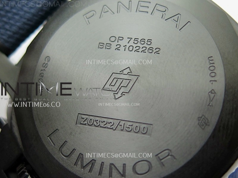 PAM1408 Z DLC VSF 1:1 Best Edition Blue Dial on Blue Rubber Strap Asian P900